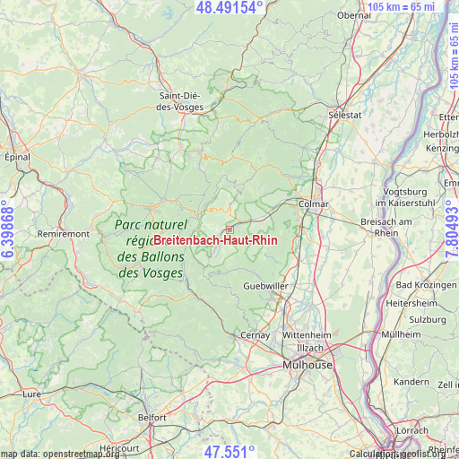 Breitenbach-Haut-Rhin on map
