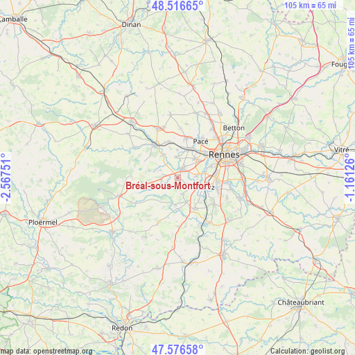 Bréal-sous-Montfort on map