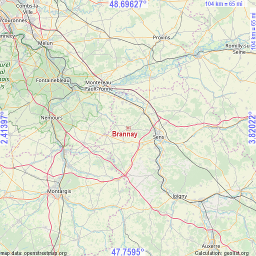 Brannay on map