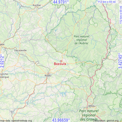 Bozouls on map