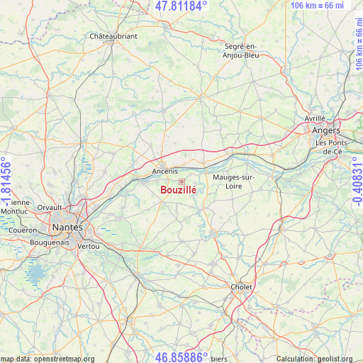 Bouzillé on map