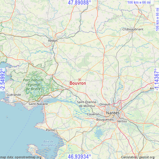 Bouvron on map