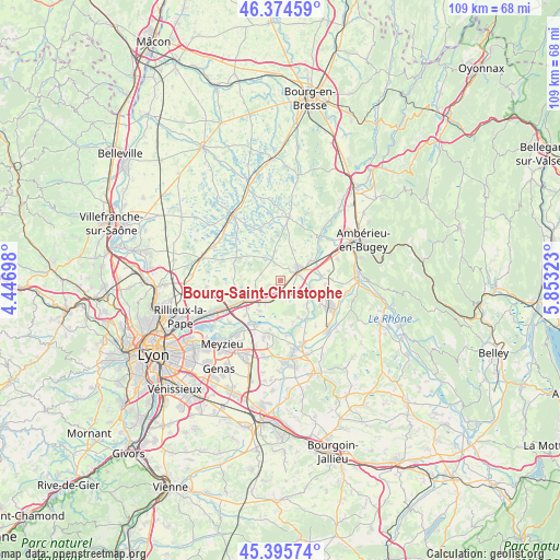 Bourg-Saint-Christophe on map