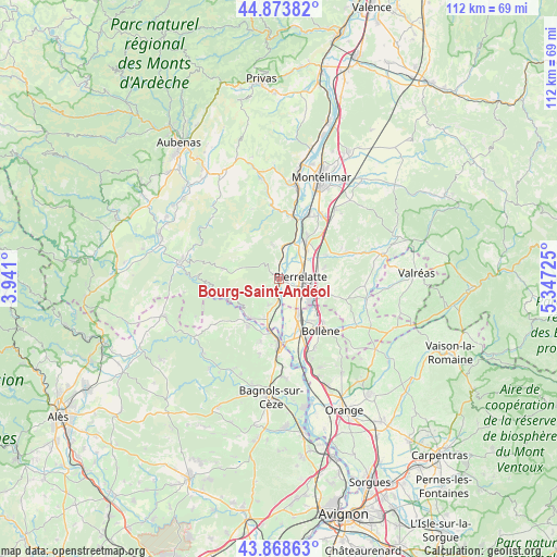 Bourg-Saint-Andéol on map