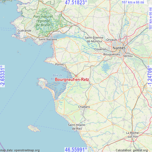 Bourgneuf-en-Retz on map