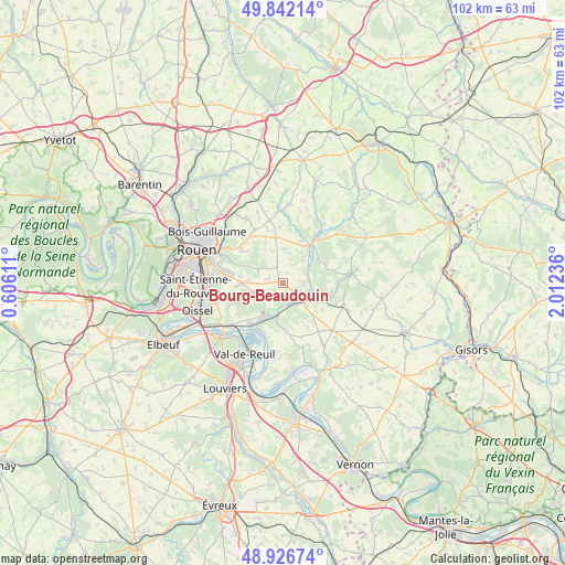 Bourg-Beaudouin on map