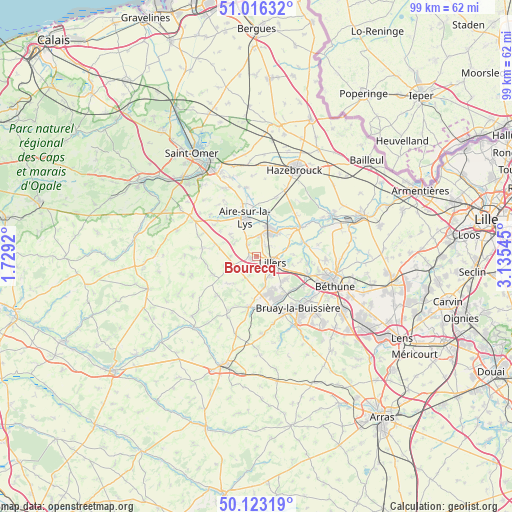 Bourecq on map