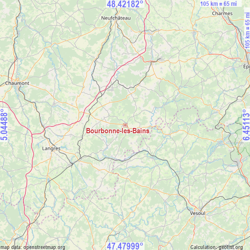 Bourbonne-les-Bains on map