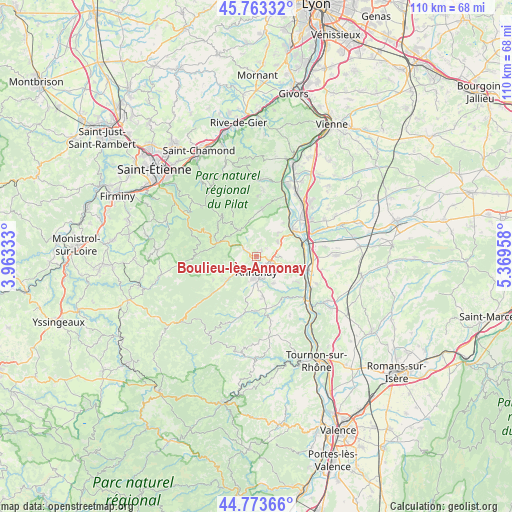 Boulieu-lès-Annonay on map