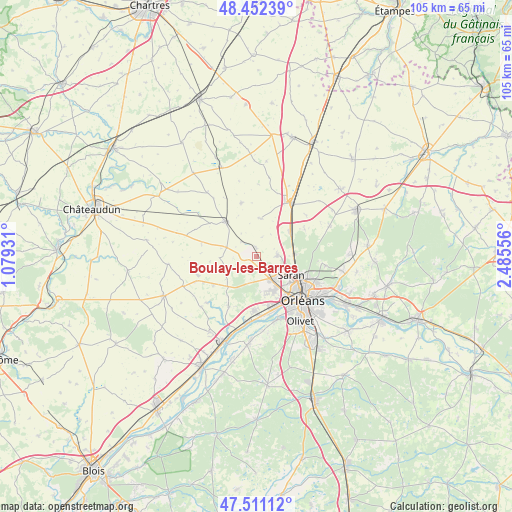 Boulay-les-Barres on map