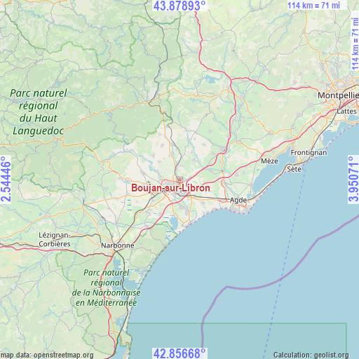 Boujan-sur-Libron on map
