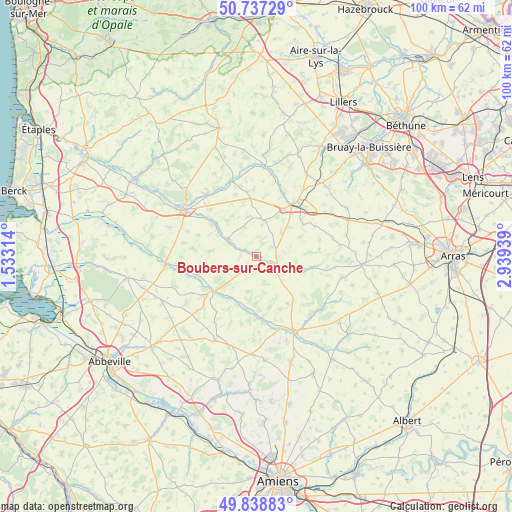 Boubers-sur-Canche on map