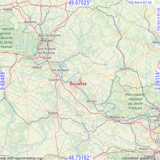 Bouafles on map