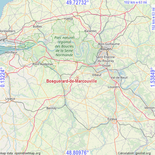 Bosguérard-de-Marcouville on map