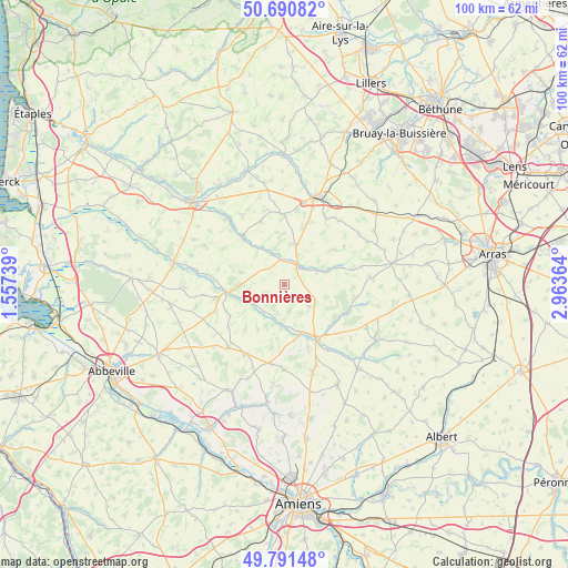 Bonnières on map