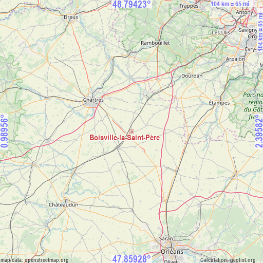 Boisville-la-Saint-Père on map