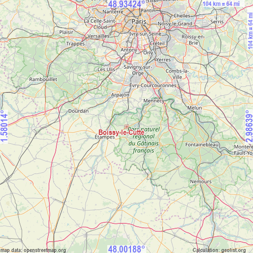 Boissy-le-Cutté on map