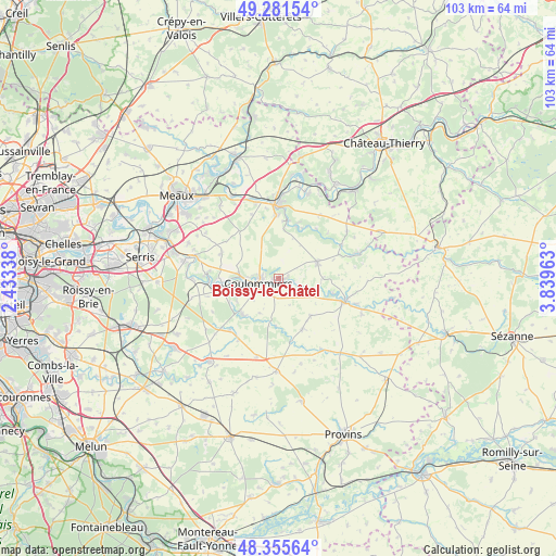 Boissy-le-Châtel on map