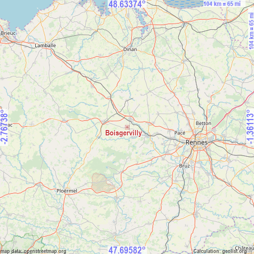 Boisgervilly on map