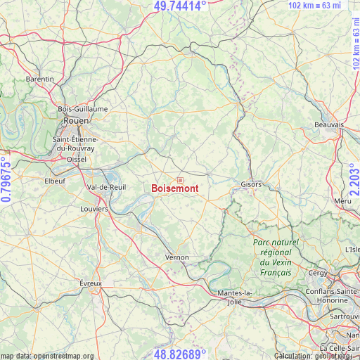Boisemont on map