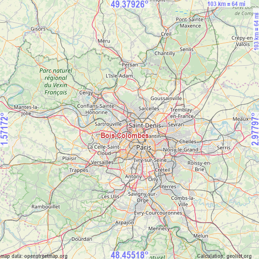Bois-Colombes on map