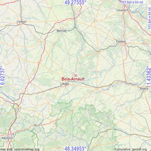 Bois-Arnault on map