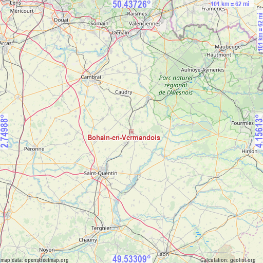Bohain-en-Vermandois on map