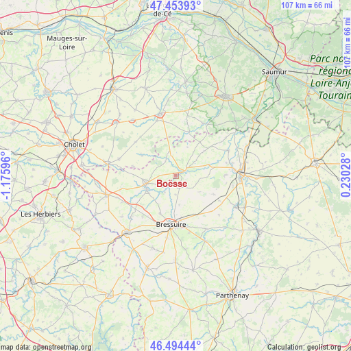 Boësse on map