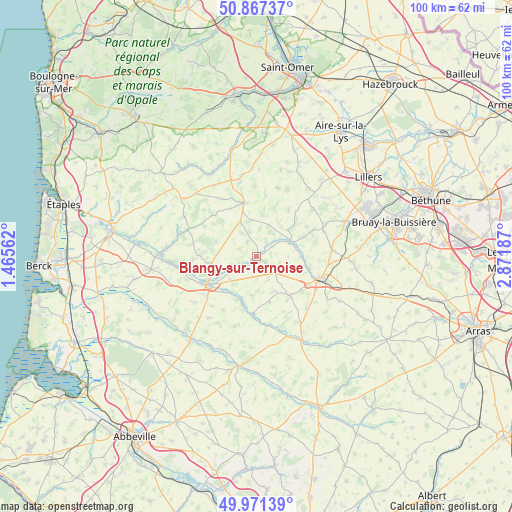 Blangy-sur-Ternoise on map