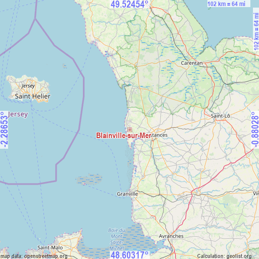 Blainville-sur-Mer on map