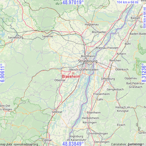 Blaesheim on map