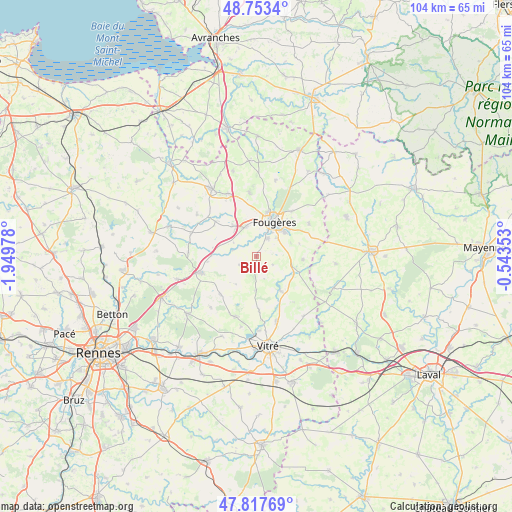 Billé on map