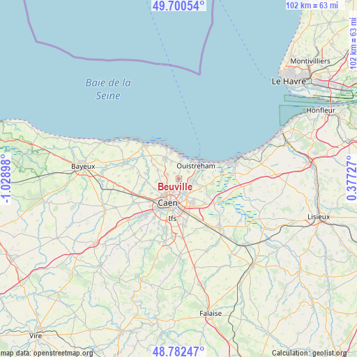 Beuville on map