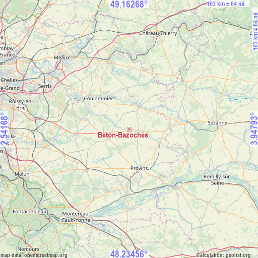 Beton-Bazoches on map