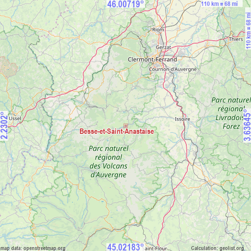 Besse-et-Saint-Anastaise on map