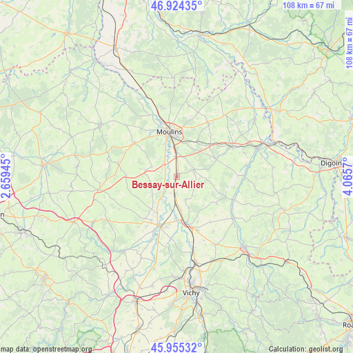 Bessay-sur-Allier on map