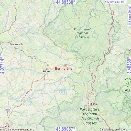 Bertholène on map