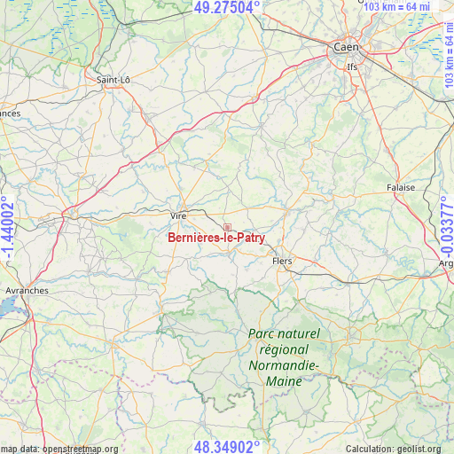 Bernières-le-Patry on map