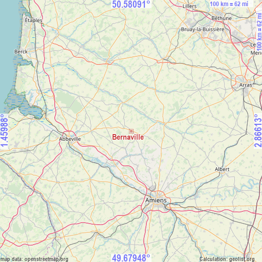 Bernaville on map