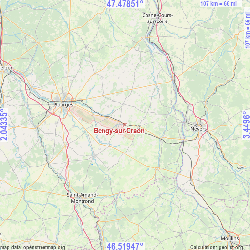 Bengy-sur-Craon on map