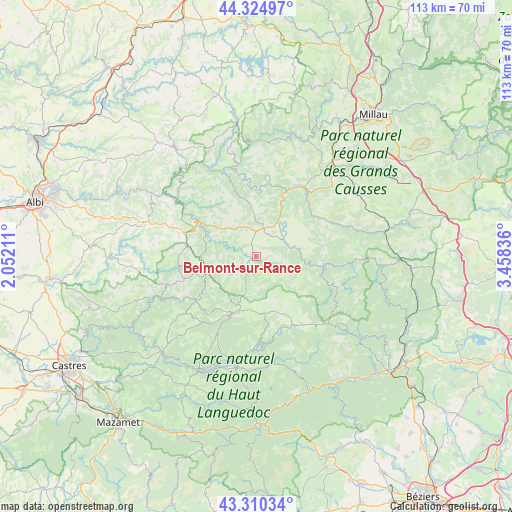 Belmont-sur-Rance on map