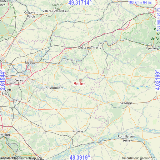 Bellot on map