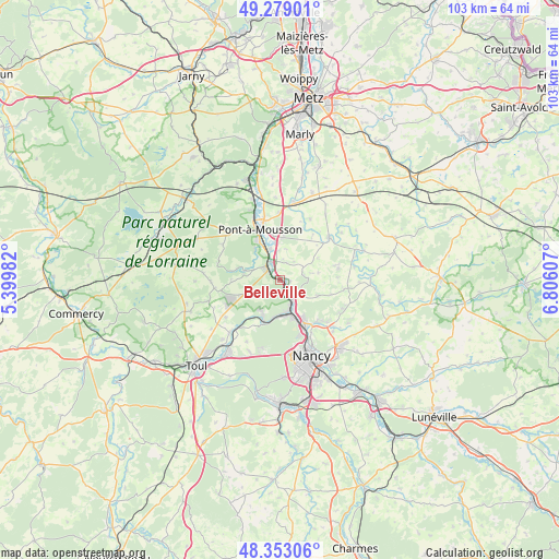 Belleville on map