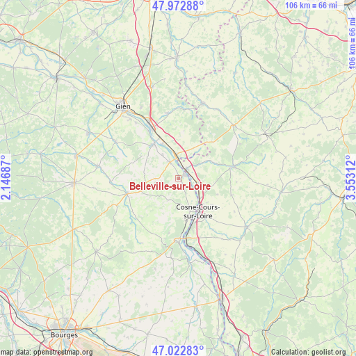 Belleville-sur-Loire on map