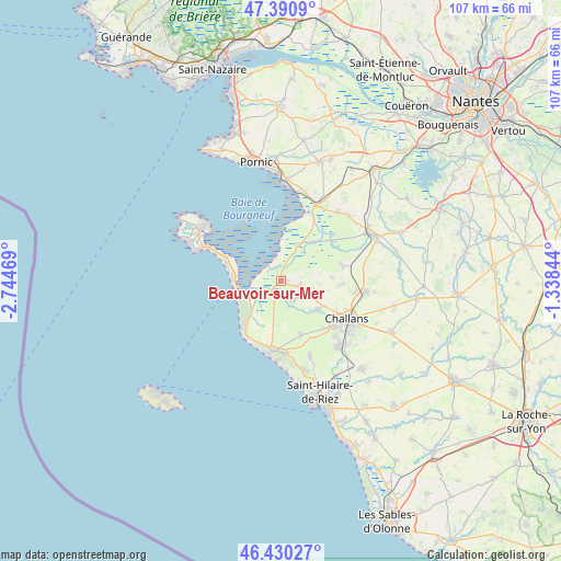 Beauvoir-sur-Mer on map