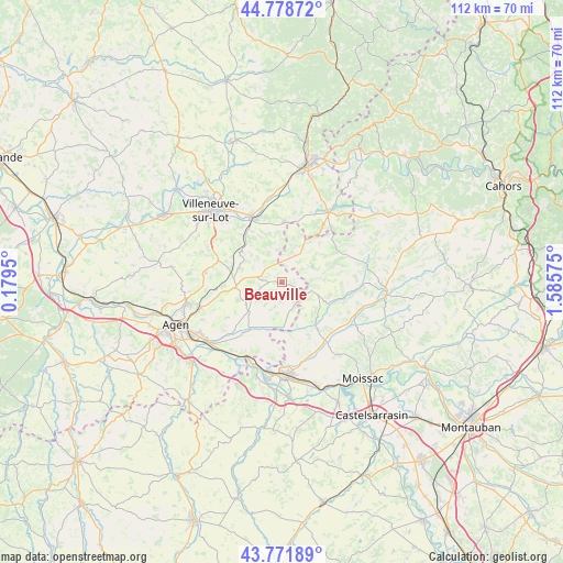 Beauville on map