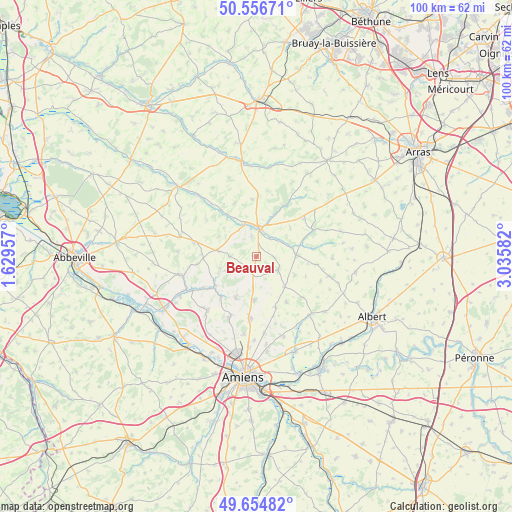 Beauval on map