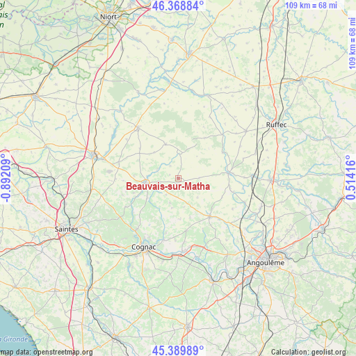 Beauvais-sur-Matha on map