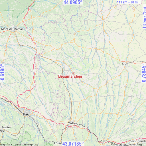Beaumarchés on map