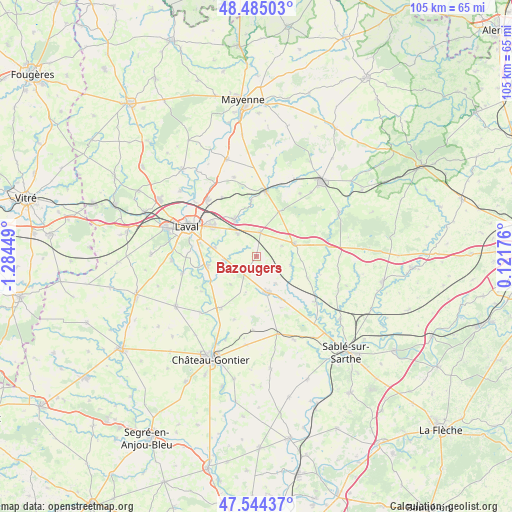 Bazougers on map